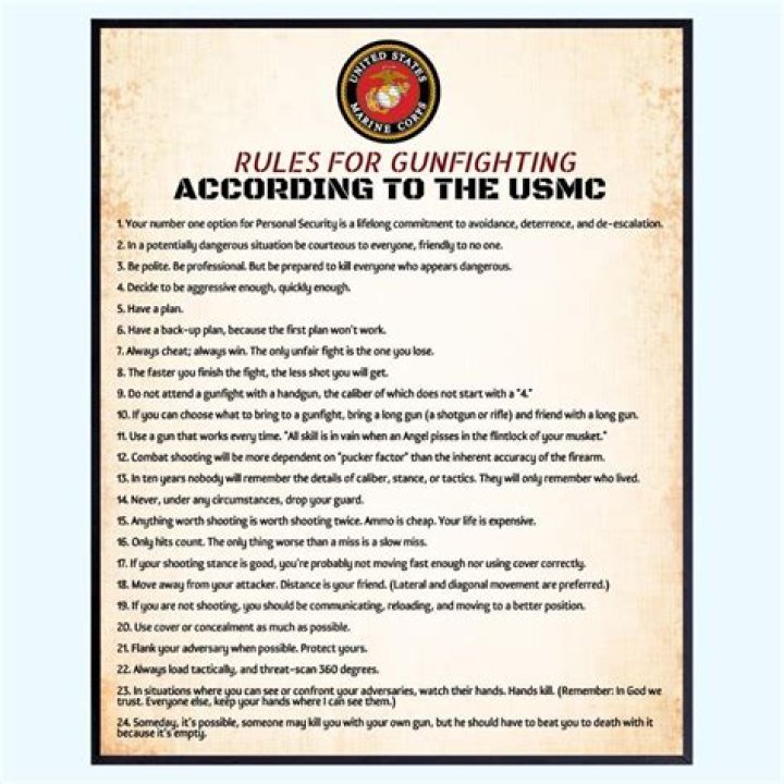 13 Rules To A Gunfight Usmc