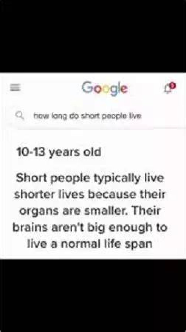 How Long Do Short People Live For Meme