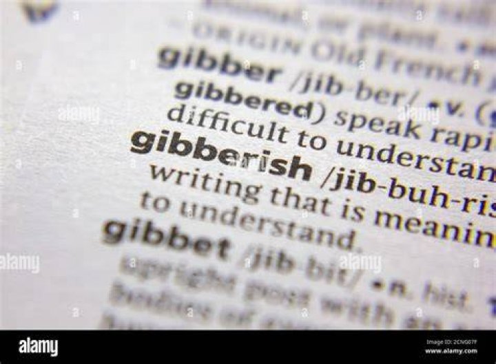 Is gibberish a real word?