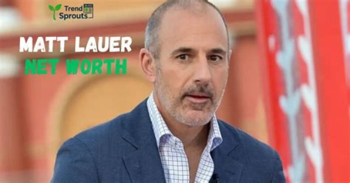 Matt Lauer Net Worth How Much is Lauer Worth?