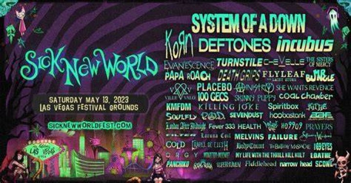 System Of A Down, Korn, Deftones, And Incubus To Christen Inaugural Sick New World Festival